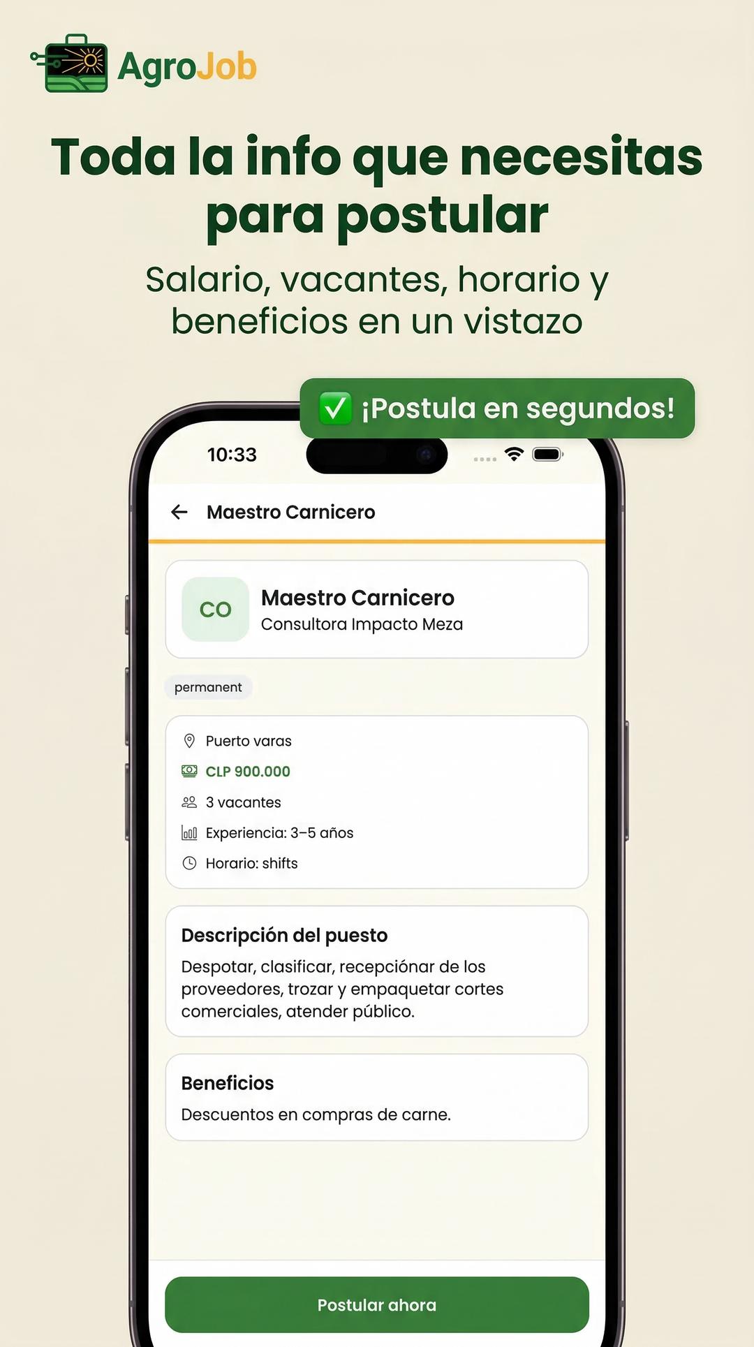 Perfil de trabajador en AgroJob